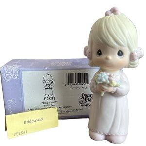 Vintage Precious Moments Figurine Bridesmaid Bridal Party Flower Girl